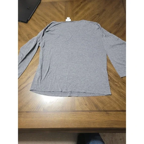 Jaclyn Smith Womens Gray Embellished Neckline 3/4 Sleeve Top Plus Size L/G - Picture 4 of 6